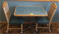 Small Rectangle Diner Table with 2 Chairs