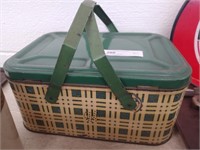 Vintage Tin Picnic Basket