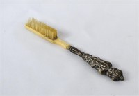 Sterling Silver & Bone Handle Victorian Toothbrush