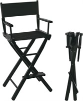 JXUFDHO Tall Directors Chair Foldable 30'  Black.