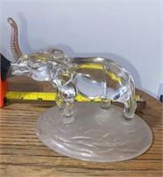 Clear Glass Elephant figurine 5.5" tall