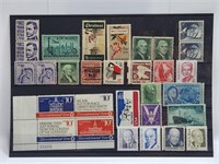 USA Mint Hinged Stamp Lot