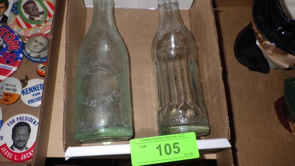 VINTAGE DELAVAN WI &  ROCKFORD ILL SODA BOTTLES