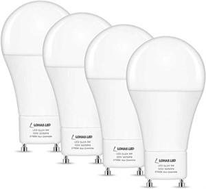 GU24 LED Light Bulb [ 4 Pack ] LOHAS A19 LED Bulb,
