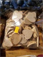 Bag of wooden hearts