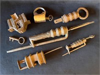 Assorted Lot of Cast Iron Antique Locks