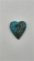 Rare Heart Shaped Kingman Turquoise Stone
