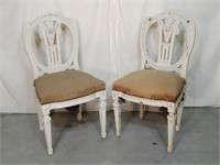 Pair of Adams Style Side Chairs.Circa 1900