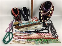 Costume jewelry- necklaces, bangles, pewter mini
