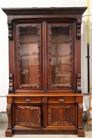 LARGE ANTIQUE EMPIRE STYLE FLAT TO WALL 2PC.