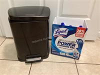 Flip Top Trash Can & Toilet Bowl Cleaner