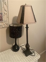 Pair of coordinating black lamps tested