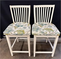 2 white counter-height stools- Pier 1