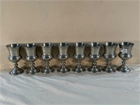 Pedraza Segovia Set of 8 Pewter Goblets