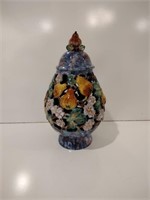 Italian Glazed Ceramic Reticulated Ginger Jar