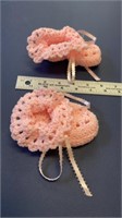 C5) Knit Baby Booties. New condition, never used.