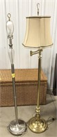 Silver Floor Lamp Base and Gold Floor Lamp with