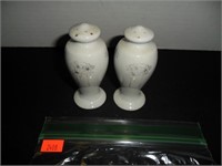 White & Silver Salt and Pepper Shakers