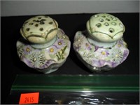 Green & Purple Salt and Pepper Shakers