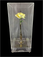 A Commemorative Rose in Silverplate Vase