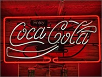 Vintage Coca-Cola neon sign working