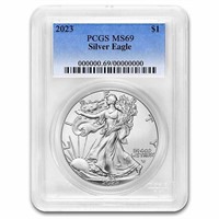 2023 1 Oz American Silver Eagle Ms-69 Pcgs