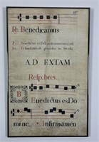 Benedicamus Domino Illuminated Vellum Sheet Music