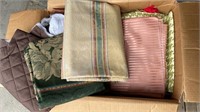 Box of Assorted Fabric. Unknown fibres or