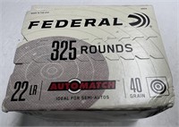 Sealed 325 Rounds Federal .22 Long Rifle Ammo