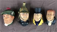 4 Bossons England heads