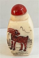 Small Box Snuff Opium Bottle  - Deer