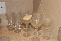 19 piece glassware Fostoria June Pattern