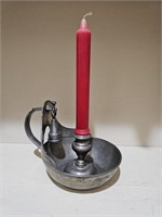 French Etain Pewter Candlestick Holder