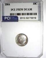 1964 Dime PR70 DCAM LISTS $5250