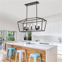 7Light Metal Farmhouse Kitchen Island Light