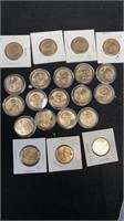 Collection of 21 United States coins