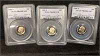 1984-S, 1985-S, 1986-S PCGS PR69DCAM (3) Proof