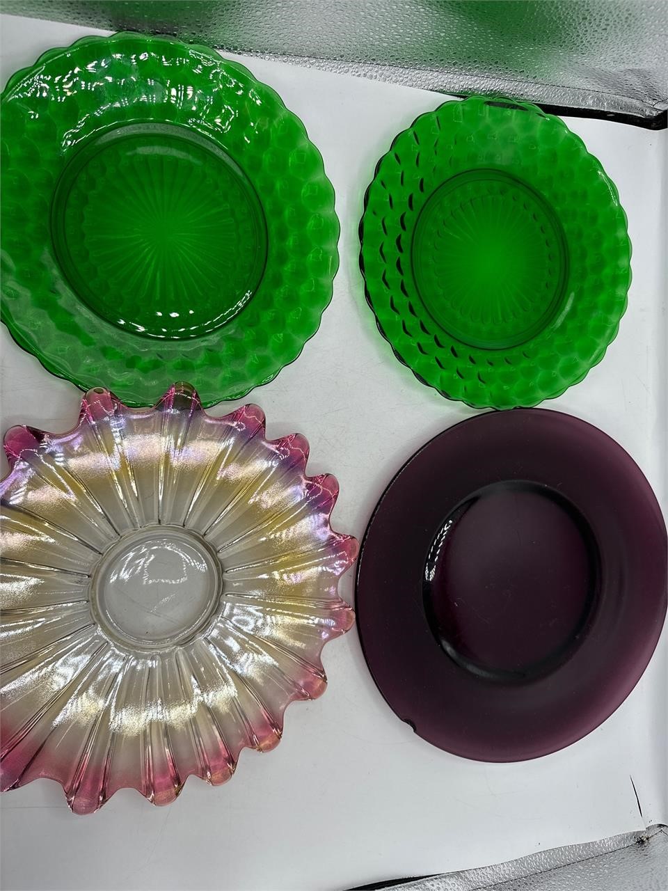 Vintage glass plates