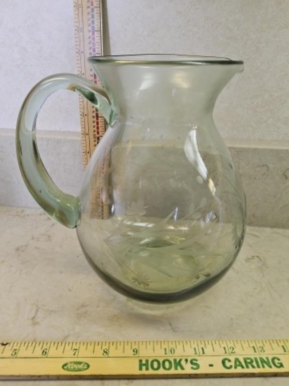 Bobby flay hand blown pitcher.