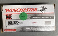 50 rnds Winchester .32-20 Win Ammo