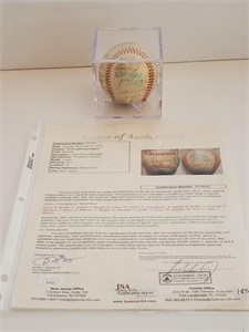 Signed 1976 California Angels Baseball With LOA