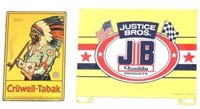 (2) Justice Bros. and Cruwell-Tabak Tobacco Sign