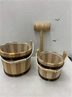 Wooden Buckets & Mallets