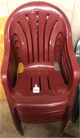 Plastic Outdoor Chairs (6)