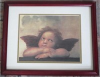 Angel print in frame