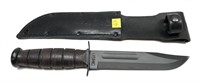 USMC Ka-Bar knife with leather sheath