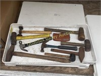9 ASSORTED HAMMERS