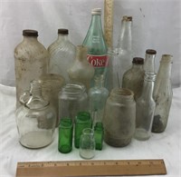 19 Vintage Glass Bottles