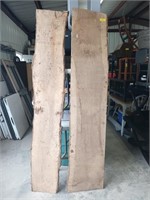 Rough cut oak board 83x16x1-1/2 & other thin board