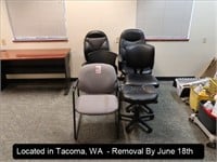 LOT, (6) ASSORTED OFFICE CHAIRS (ITEMS ARE